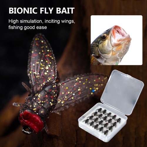 40pcs 12mm Bionic Fly Fishing Bait, Color Small Fly Hook Fly Fishing Bait UK - Picture 8 of 17