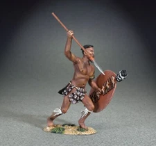 BRITAINS ANGLO ZULU WAR 20206 ZULU WARRIOR ATTACKING 1879