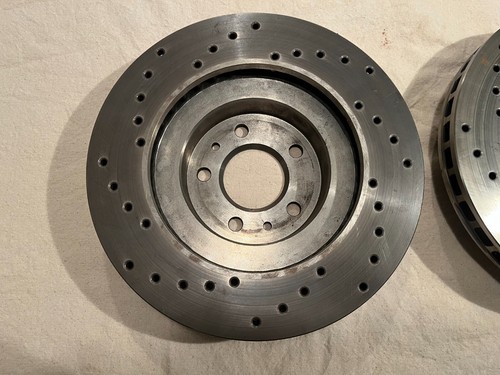 1988-1991 FERRARI TESTAROSSA BREMBO PERFORMANCE BRAKE DISC ROTORS FRONT SET- NEW - Picture 14 of 21