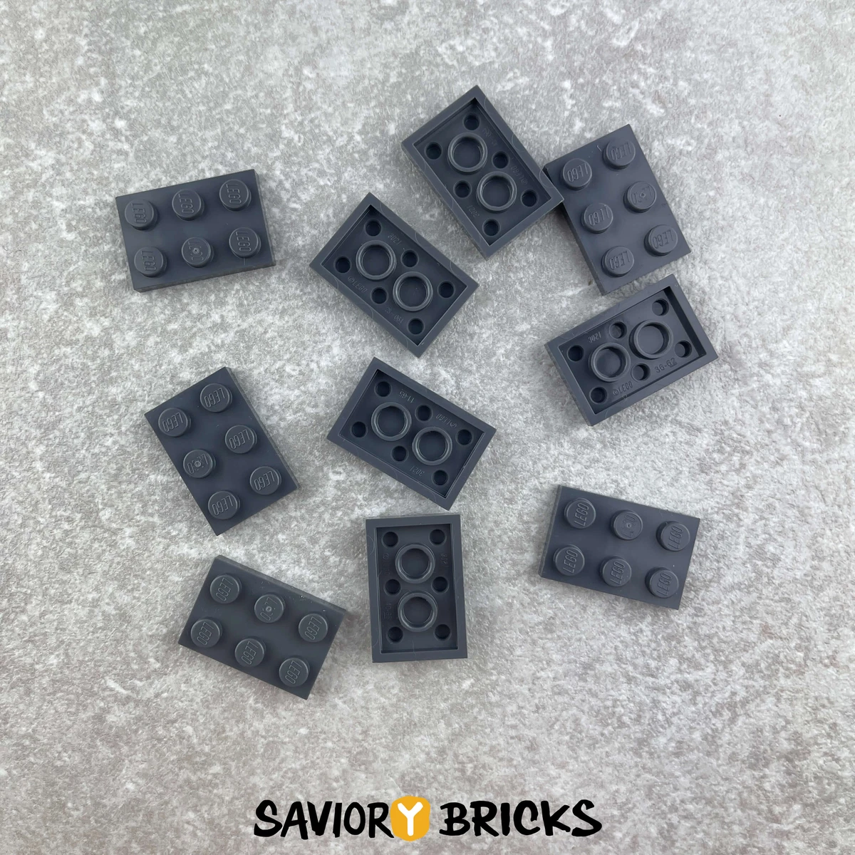 LEGO 3021 Plate 2 x 3 DARK BLUISH GRAY 10pcs