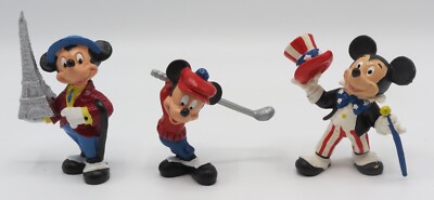lot of 3 Disney Mickey Mouse Bullyland PVC Figures made in Germany, Vintage
