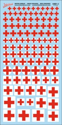 Décalcomanies Chevrons Rouge INTERDECAL 1/43 - Lot Autocollants 120x80mm Pour Maquettes