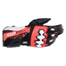 Alpinestars GP PRO R4 BLACK RED FLUO Racing Leather Motorcycle Gloves Size XL