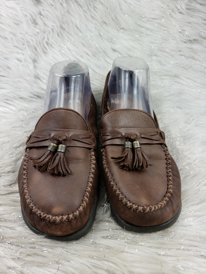 THOM MCAN 21244 Zapatos Informales Cuero Marrón Borlas Talla 9W Foto 3 de 4