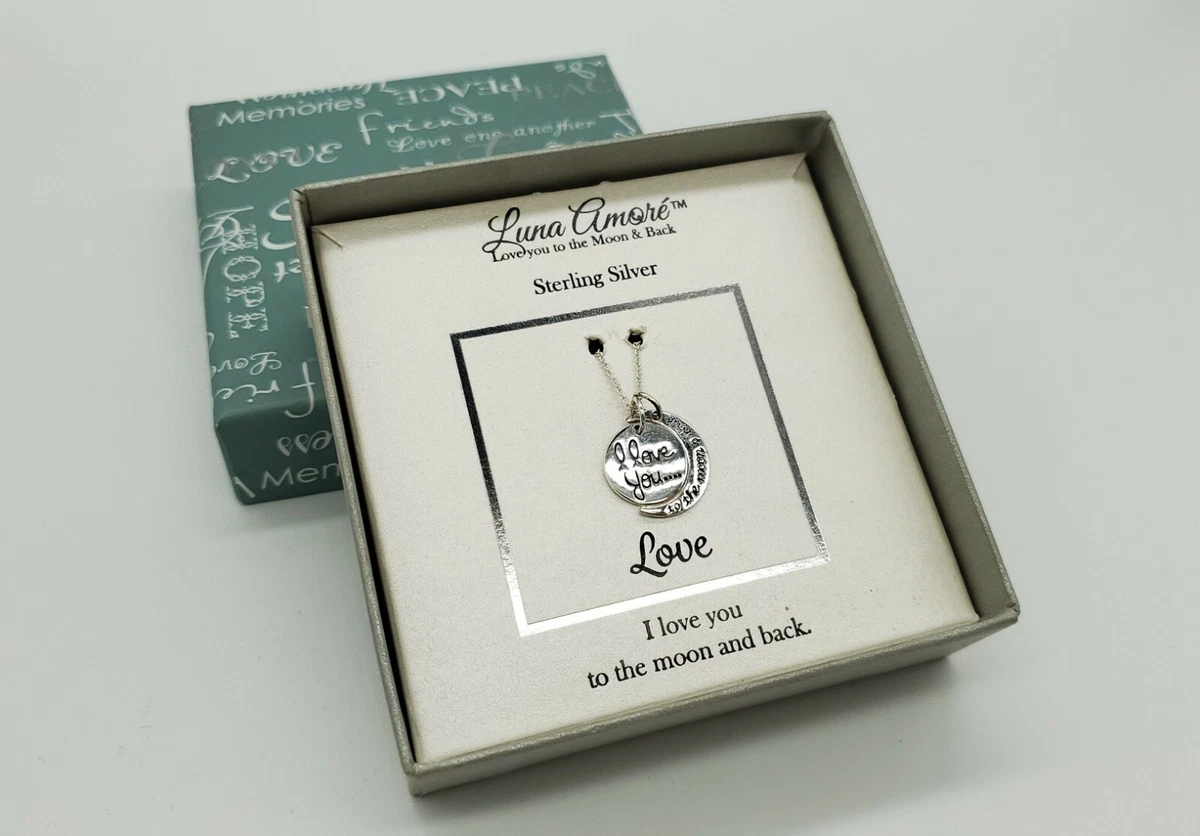 Luna Amore Sterling Silver Love Necklace I Love You To The Moon