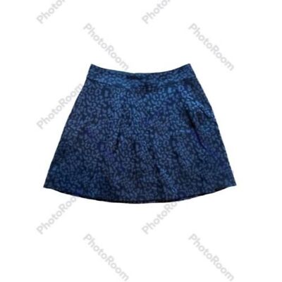 Banana Republic Animal Print Leopard Print Pleated Skirt w/ Zipper