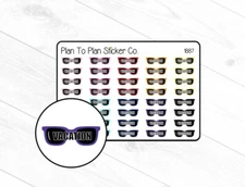 1887~~Vacation Sunglasses Planner Stickers.