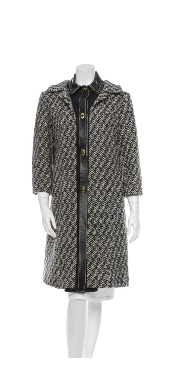 ICONICO CAPPOTTO MIU MIU in pelle e lana
