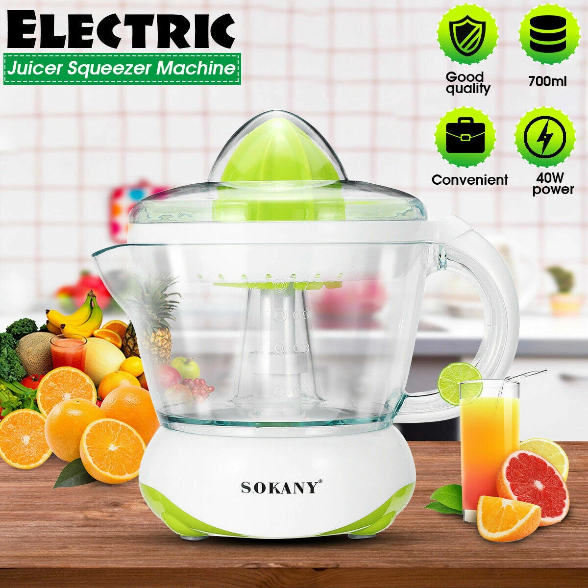 Electric Fruit Juicer Press Machine Citrus Orange Fruit Lemon Squeezer Extractor
Opens in a new wind