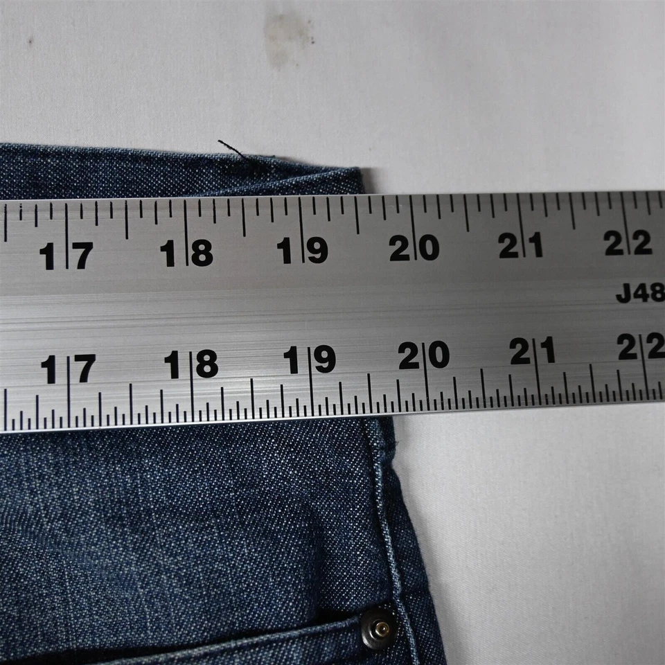 Pantalones de mezclilla para hombre Theory 38x30 pierna recta 5 bolsillos botón mosca oscuros hechos en EE. UU. Foto 2 de 4