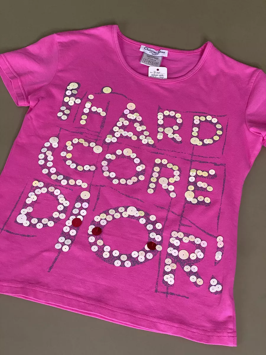 Christian dior John Galliano Hardcore Dior Pink Sequin T Shirt