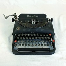 Vintage REMINGTON Model 5 Typewriter Portable Black thumbnail
