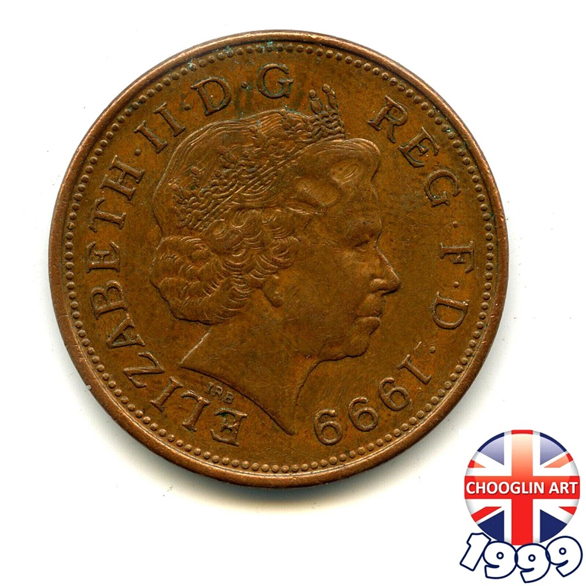 A BRITISH 1999 ELIZABETH II TWO PENCE 2p coin (STEEL), 27 Years 