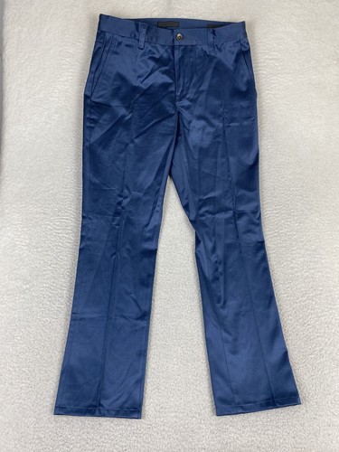 John Varvatos Hose Herren 30x29 glänzend Satin schmale Passform lässig Preppy Stretch Logo
