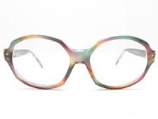 Vintage GRACELINE ROUND HORN-RIMMED EYEGLASSES FRAMES mod retro bcg colors 98617