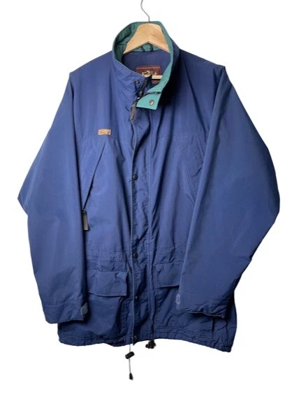 Vintage 90's Far West Goretex Jacket Blue/Green Canada Made Mens