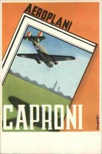 Beautiful Poster Art Deco Aviation Commercial Airplane Aeroplani Caproni PC