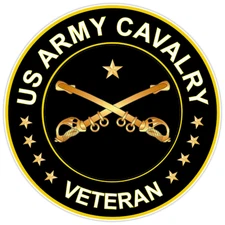 US Army Cavalry Veteran Bumper Sticker Military Vinyl Soldier Decal 5"