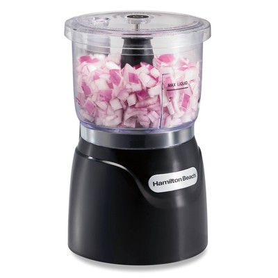 NEW 3 Cup Stack & Press Electric Food Chopper and Mini Food Processor, Black
