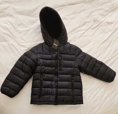 NWT ~ Girls DKNY Black Bomber Jacket Size 10-12