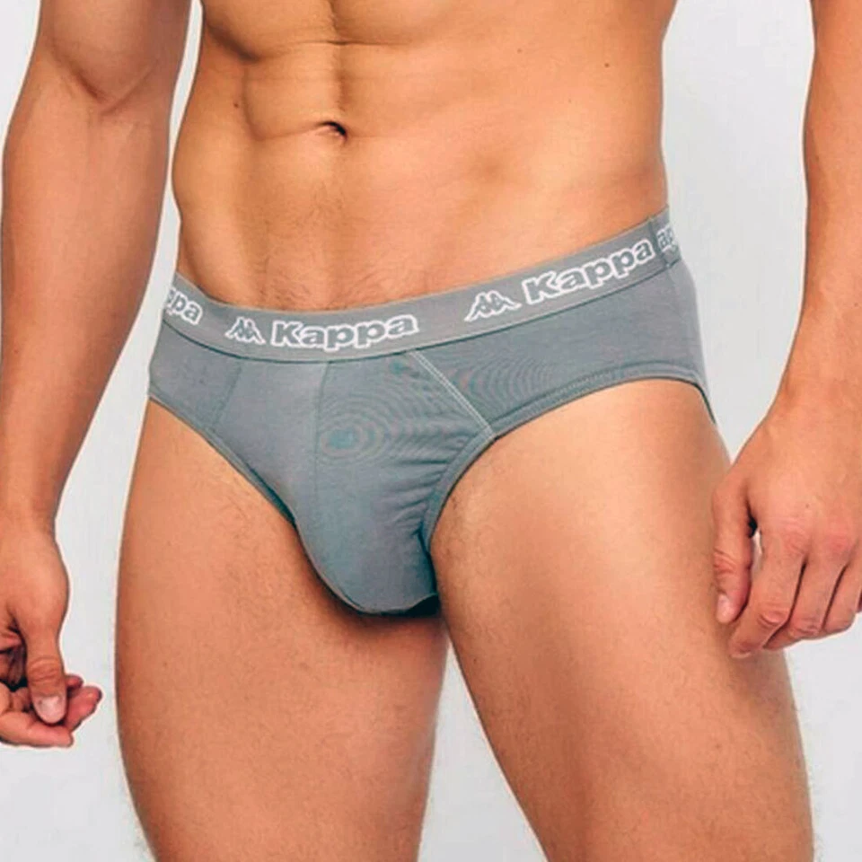 3 Men's Kappa Cotton Bi-Elasticated Slips With External Logo Elastic - K1121 - Image 2 of 4