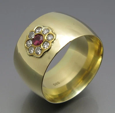 REIF-DESIGN - TOPSCHÖNER "BLÜMCHEN RING" AUS EIGENER GOLDSCHMIEDE - 585+900 GOLD - Bild 1 von 4