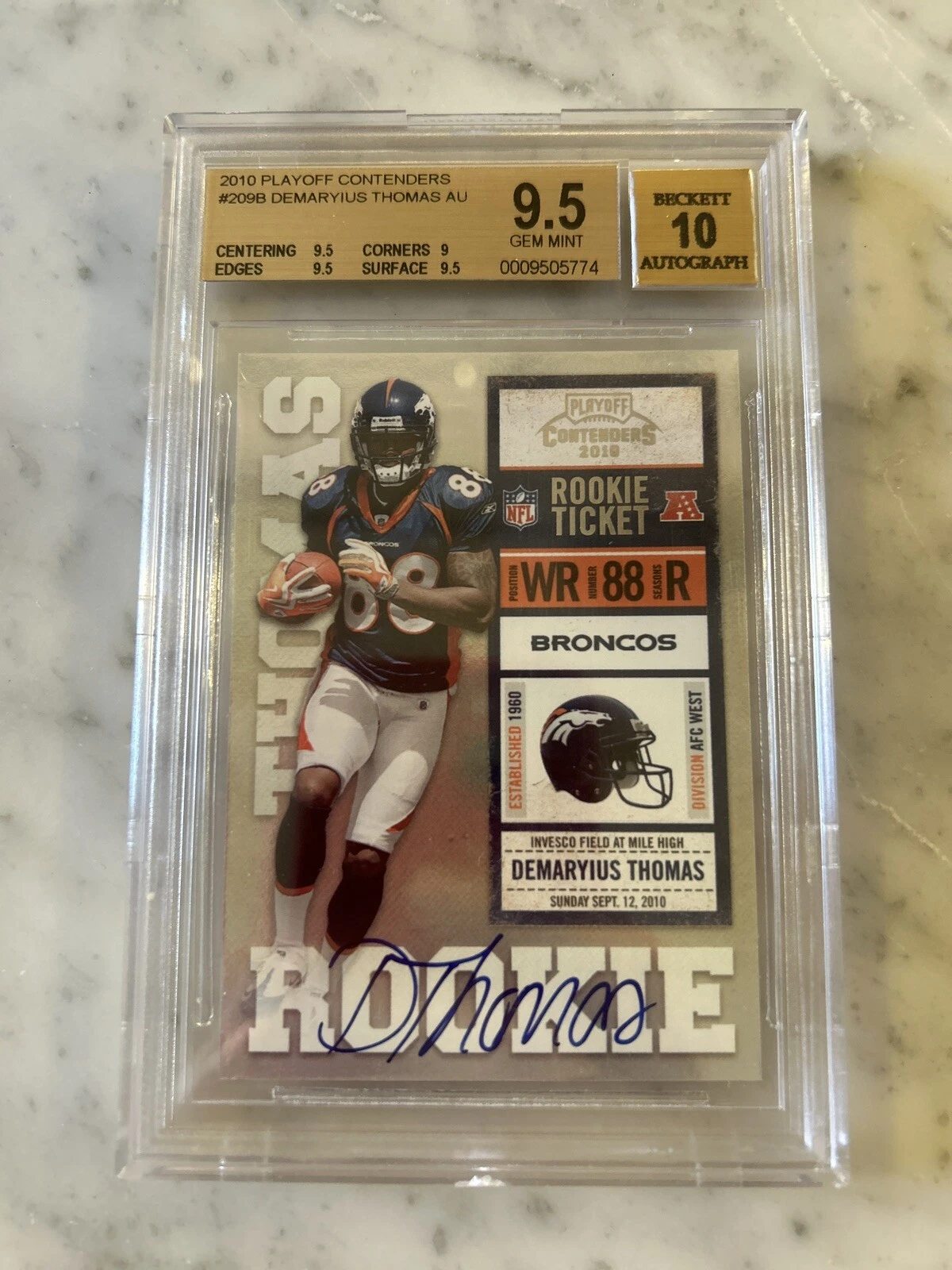 Demaryius Thomas Playoff Contenders Rookie Ink #17 Base