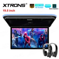 19.5'' HD Screen Car Roof Monitor Overhead Mounted TV 1080P HDMI/USB +Headphones