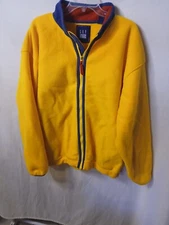 Vintage Gap Arctic Fleece Jacket Full Zip XL Men’s 90s Bright Yellow Y2K