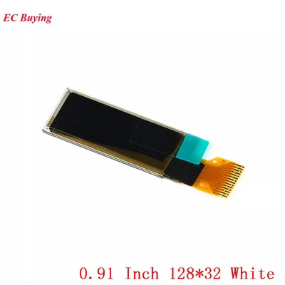 0.91'' OLED Module, SSD1306 I2C, White LCD, Arduino Compatible