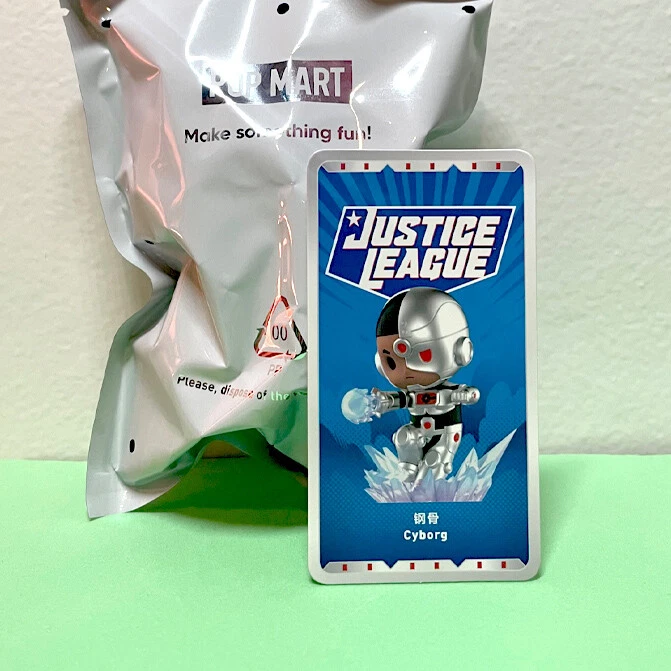 Pop Mart x DC Justice League Series Cyborg mini figura caja ciega chibi lindo juguete Foto 2 de 2