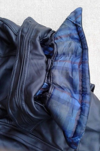 GRUPPO V MODA ITALIA MEN’S FAUX LEATHER BOMBER JACKET - BLACK - SIZE XL. - Picture 10 of 11