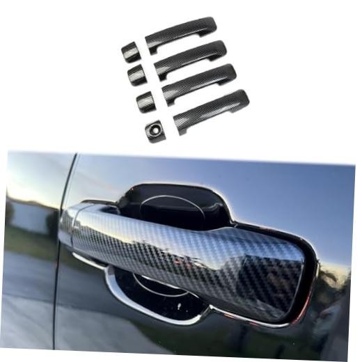 Exterior Side Door Handles Cover Trim Accessories for 2014-2021 carbon fiber