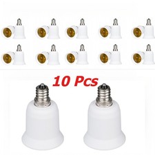 10Pcs E12 To E26 / E27 Socket Adapter Chandelier Light Bulb Base Converter