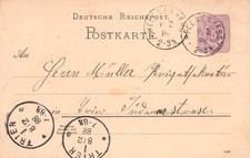 400386) DR Pfennig GS mit K1 Stpl. Heiligenberg nach Trier 1888