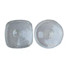 Pyrex 7" Square And Round Glass Lids Only Qty 2 622C A7C