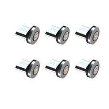 6 Pack 5 Pin Magnetic Connector Tips Micro USB Magnet Tip Adapters Compatible