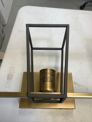 Hinkley Three Lamp Lighting Fixture. Heritage Brass. 5163HB n10 - Picture 2 of 6