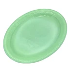 Fire King Jadeite oval platter Jane Ray pattern 9x12 inch excellent shape Jadite