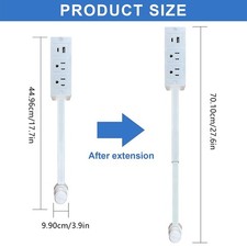 Electrical Outlet Expander Power Socket Rotating Extender Nightstands Desk Sofas