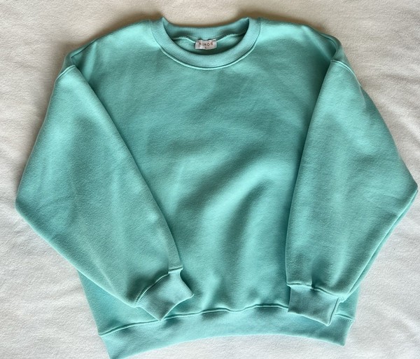 Rumor Blue Oversized Crewneck Fleece