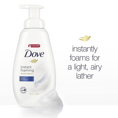 Dove Instant Foaming Body Wash for Soft, Smooth Skin Deep Moisture Cleanser... - Picture 4 of 12