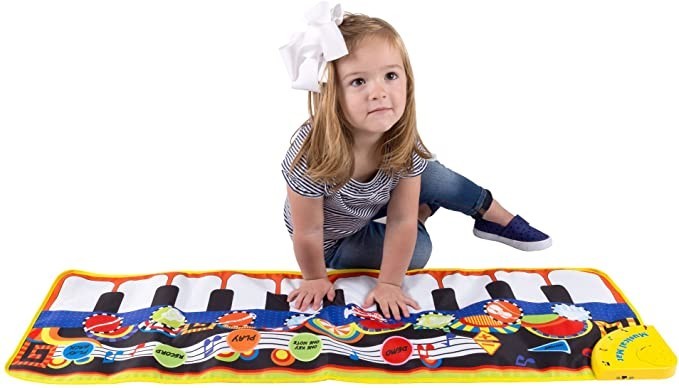 Tappetino Gioco Pianoforte Musicale Bambini Touch Sensitive Danza Tastiera Giocattolo 110x36cm Età 3+ foto 2