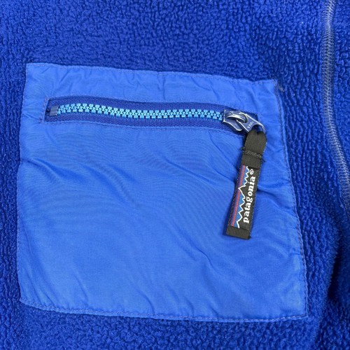Giacca Pile Patagonia Donna Blu Classico Retro-X Deep Pile Full Zip Taglia 12 - Foto 7 di 13