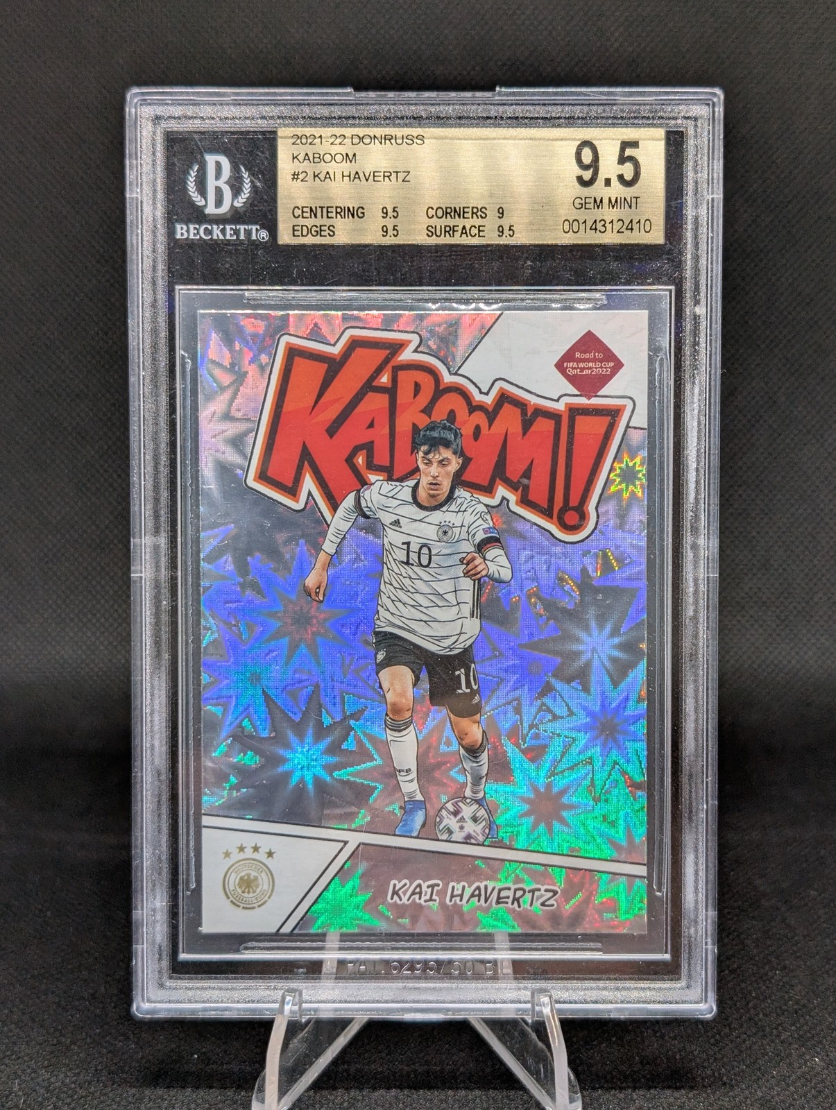 2021-22 Panini Donruss Road to Qatar - Kaboom! Kai Havertz #2 Germany BGS 9.5 GM