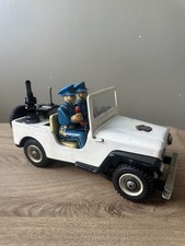Nomura T.N. Army military Police Patrol Jeep Battery Operated Rare - Working