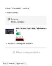 β
Apple iPhone Duo 256 GB - Cielo notturno spedizione dal 27/10 π