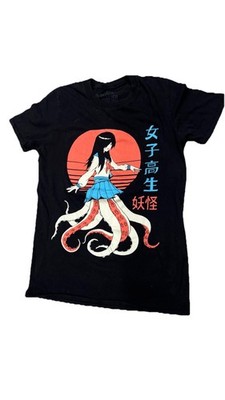 BLACK MATTER HOT TOPIC HORROR YOKAI OCTOPUS ANIME MANGA GIRL T-SHIRT SIZE Small