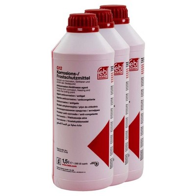 Kühlerfrostschutz Konzentrat Febi G12 3 X 1,5 Liter Rot für Audi Opel Seat VW