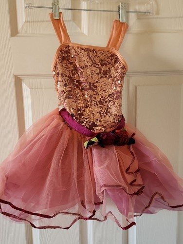 Weissman Rose Pink Sequin  Dance Competition Costume Barbiecore